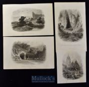 India - c1860 Eight steel engravings depicting various scenes such as Sir Charles Napier Pursuing