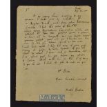 Hutton, Matthew Autograph Letter 1701 - Antiquary Responds to request for information. Written