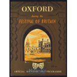 Oxford During The Festival Of Britain 1951 Souvenir Programme A large 24 page souvenir programme