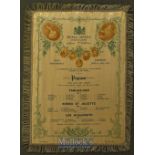 1897 Royal Opera Covent Garden Silk Programme - State Performance To Commemorate The Sixtieth