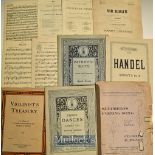 Quantity of Early Sheet Music consisting of an assorted selection such as Le Cygne^ Chandon