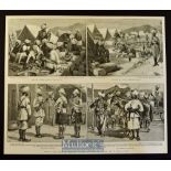 India & Punjab - With The Tochi Valley Field Force: In Camp At Miran Shah original engraving drawn