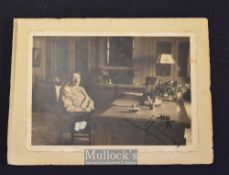 WWII Adolf Hitler Signed Photograph depicted in civilian clothes sat^ signed and ink to the front