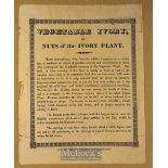 C.1830 Broadside ‘Vegetable Ivory or Nuts of the Ivory Plant’ A. Shand^ London printers^ a