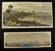 India - Bombay - Two 19th Century view of Bombay to include General View of Bombay from Malabar Hill