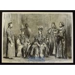 India - The Princes of Oude and Suite original engraving 1857 shows the eldest son and heir to the