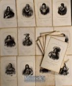 Historical Portraits - Selection of 19th century Steel Late Engravings of early Portraits mostly
