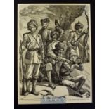India & Punjab - The Rebellion in Afghanistan - Group of the Corps of Guides original engraving 1879