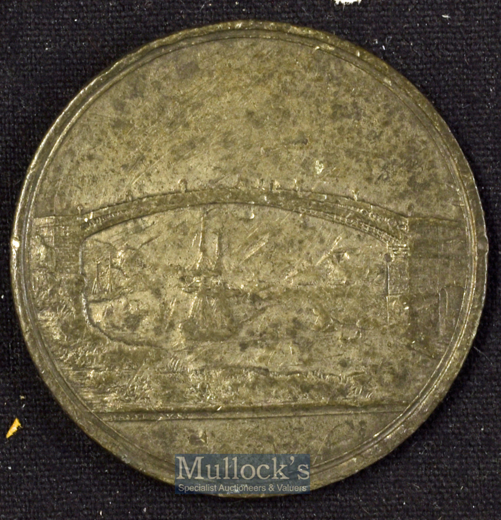 Sunderland Bridge Lottery 1816 Medallion - issued to promote this Lottery. Obverse; View of the