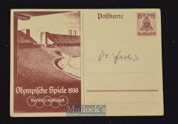 WWII Josef Goebbels Signed Postcard the Reich Minister for Propaganda of Nazi Germany signed to