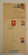 WWII German Propaganda Postcards 2x marked with Churchill stamp^ with blank reverse^ another