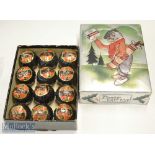 Rare Dunlop Sixty Five Christmas edition embossed golf ball box and golf balls – containing 12x