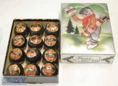 Rare Dunlop Sixty Five Christmas edition embossed golf ball box and golf balls – containing 12x