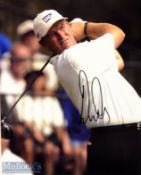 Ernie Els - Open Golf Champion - hand signed colour photograph - signed boldly to the front^ mounted