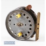 Hardy Bros Alnwick ‘The Silex No.2’ 2 ¾” alloy casting reel marked ‘W’ internally^ perforated face