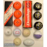 Collection of various different pattern and wrapped golf balls (12) – 3x Dunlop 65 wrapped golf