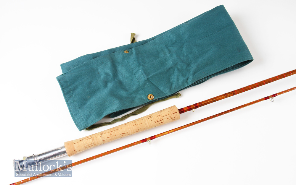 Fine Oliver’s of Knebworth Made in England hand built split cane trout fly rod – 8ft 10in 2pc with