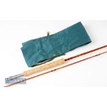 Fine Oliver’s of Knebworth Made in England hand built split cane trout fly rod – 8ft 10in 2pc with