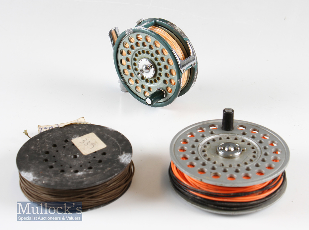 Fishing Creel^ Fly Reels and spare spool – the creel with leather strap (detached at one end)^ - Image 6 of 6