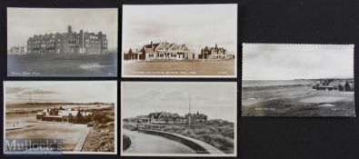 Collection of different Views of Old Troon Golf Club postcards and The Marine Hotel (5) – the
