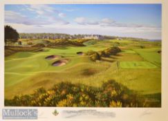 2007 Padraig Harrington Champion Golfer of The Year signed Graeme Baxter Print – played over the