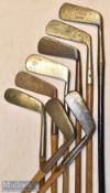 Various metal blade golf putters (8) “Sun Spot” blade^ Zenith blade^ Scobbie Special wry neck^