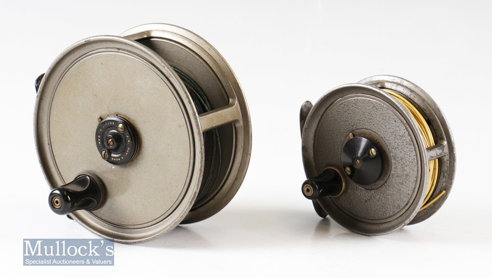 2x JW Young & Sons 3” and 4” ‘Pridex’ fly reels including a 3” with line^ together with a 4” wide - Image 2 of 3