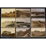 Interesting collection of St Andrews golfing postcards from the 1920s to the 1950s (9) all glossy