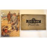 Rare original period golfing jigsaw picture puzzle c1920 – titled A Bad Lie by well-known humorous