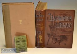 Early Badminton^ Lonsdale Library Golf Books and Bobby Jones Flicker Book (3) - Horace G