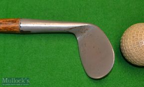 Fine Monel metal round back rut iron Sunday golf walking stick – small smf head fitted with