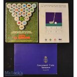 3x interesting Amateur Golf Tournament programmes to incl 1975 The R&A Commonwealth Trophy