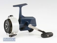 ABU Cardinal 60 fixed spool reel in blue^ left hand wind^ with line^ runs smooth in good overall