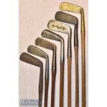 Various mixed metal and brass blade golf putters (7) – Argyle straight blade et al the rest