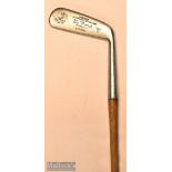 Good Tom Morris St Andrews Portrait straight blade Putting Cleek with central punch dot face