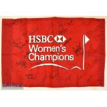 2015 HSBC Women’s Champions signed pin flag – c/w label which reads signed by up to 30 players^