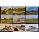 Good selection of St Andrews Golfing postcards from the 1950/60s (9) – all of views of The Old