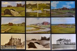 Good selection of St Andrews Golfing postcards from the 1950/60s (9) – all of views of The Old