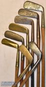 Various mixed metal and brass blade golf putters (8) Gibson “Putting Cleek”^ Simpson’s Wry Neck^ “