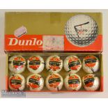 Scarce collection of 10x Dunlop 65 Balata Cover 1.68 wrapped golf balls – each wrapper with a