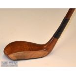 Interesting Philpott Mitcham longnose persimmon socket head putter – with full black fibre shaped