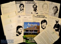 Interesting Collection of Official Masters Golf Tournament Winners Media Print Outs and other