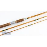 Good Allcock’s The Eclipse split cane course rod - 10’9” 3pc with Agate lined butt and tip guides^