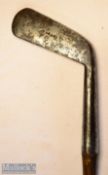 Fine and rare Jn Gray Prestwick hooked convex face cleek c1880 – with 5” hosel and fitted with