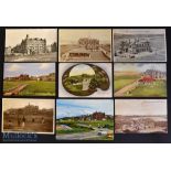 Collection of St Andrews golfing postcards from the Golden Age up to 1960s (9) mostly centred on