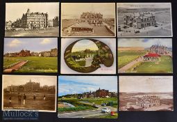 Collection of St Andrews golfing postcards from the Golden Age up to 1960s (9) mostly centred on