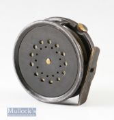 Hardy Bros England 3 1/8” ‘The Perfect’ Dup Mk II alloy fly reel internally stamped 60^ marked 47 to