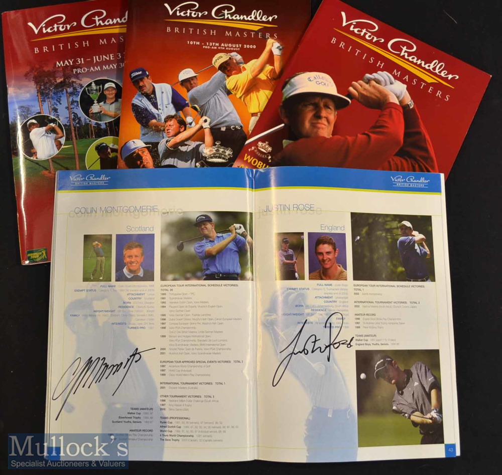 4x British Masters signed golf programmes from 1999 to 2002 – to incl 46 various signatures mostly - Image 4 of 8