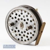 Hardy Bros Alnwick ‘The Eureka’ 3 ½” centre pin trotting reel with ‘PW’ marked internally c.1934^