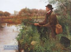 3x Fishing Pictures to include Harry Spencer ‘Mayflies’ watercolour^ Walter Dendy Sadler ‘The